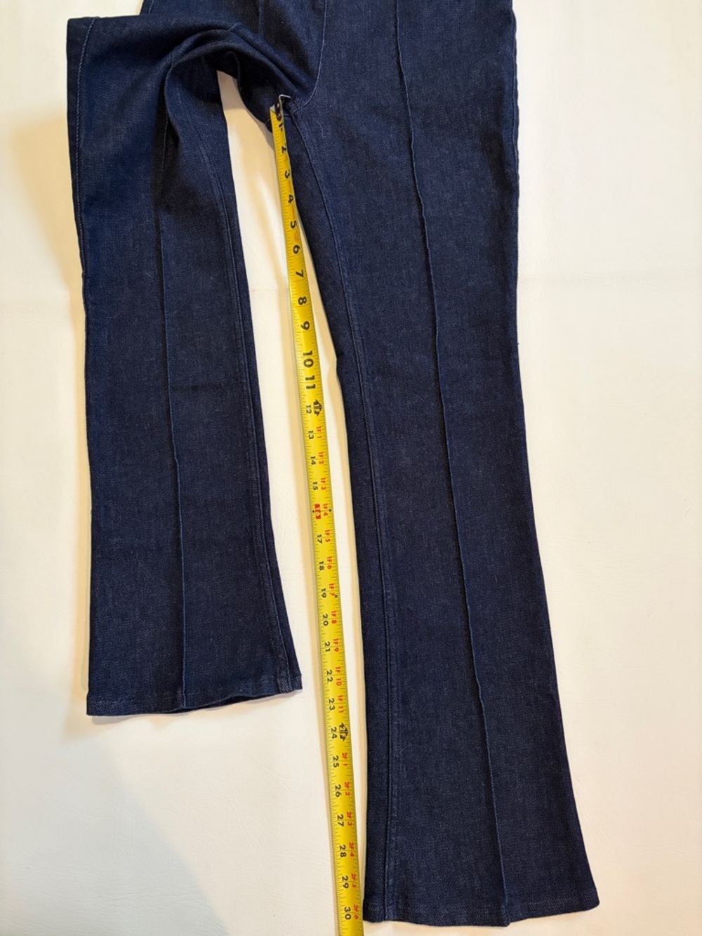 SPANX Jeans Denim Demi Boot Cut Raw Indigo 30” size Small Petite - Picture 13 of 14